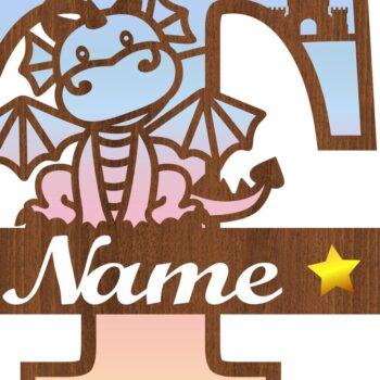 Intra απο ξύλο plywood  Χρώμα wenge 3mm-4mm πάχος - Δράκος κεφαλαίο μονόγραμμα Γράμμα T Cut Δίασταση 30x20 cm INTRAFABR-108175222 - Image 3