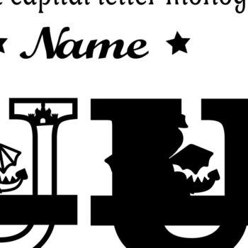 Intra απο ξύλο plywood  Χρώμα wenge 3mm-4mm πάχος - Δράκος κεφαλαίο μονόγραμμα Letter U Cut Δίασταση 30x20 cm INTRAFABR-108175228 - Image 2