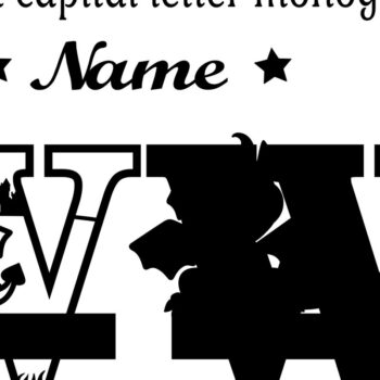 Intra απο ξύλο plywood  Χρώμα wenge 3mm-4mm πάχος - Δράκος κεφαλαίο μονόγραμμα Γράμμα W Cut Δίασταση 30x20 cm INTRAFABR-108175246 - Image 2