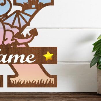 Intra απο ξύλο plywood  Χρώμα wenge 3mm-4mm πάχος - Δράκος κεφαλαίο μονόγραμμα Letter X Cut Δίασταση 30x20 cm INTRAFABR-108175251 - Image 1