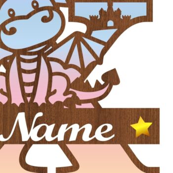 Intra απο ξύλο plywood  Χρώμα wenge 3mm-4mm πάχος - Δράκος κεφαλαίο μονόγραμμα Letter X Cut Δίασταση 30x20 cm INTRAFABR-108175251 - Image 3