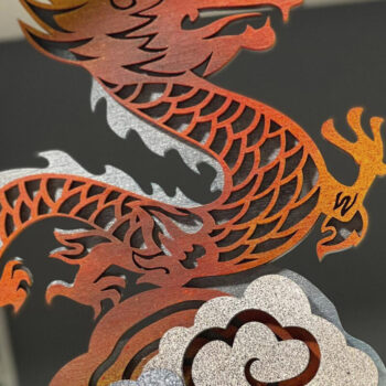 Intra απο ξύλο plywood  Χρώμα wenge 3mm-4mm πάχος - κοπής με λέιζερ Dragon CINESE NEW YEAR Δίασταση 9x8 cm INTRAFABR-108123141 - Image 3