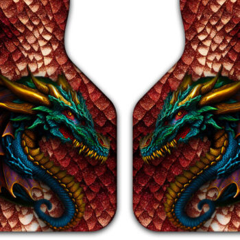 Intra απο ξύλο plywood Χρώμα wenge 3mm-4mm πάχος - Εκτύπωση Ετικέτας Dragon Cow Εξάχνωση σχεδίου Δίασταση 3x3 cm INTRAFABR-108123149 - Image 1