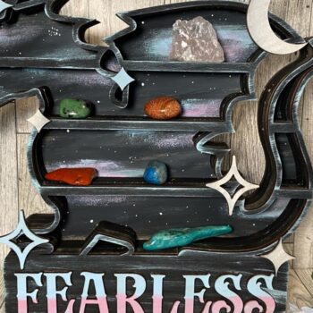 Intra απο ξύλο plywood Χρώμα wenge 3mm-4mm πάχος - Dragon Crystal Shelf Laser Δίασταση 30x20 cm INTRAFABR-108123156 - Image 1