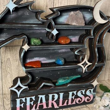 Intra απο ξύλο plywood Χρώμα wenge 3mm-4mm πάχος - Dragon Crystal Shelf Laser Δίασταση 30x20 cm INTRAFABR-108123156 - Image 2