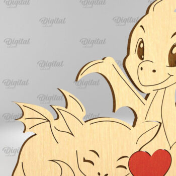 Intra απο ξύλο plywood  Χρώμα wenge 3mm-4mm πάχος - Πακέτο Family Puzzles Dragon Δίασταση 30x20 cm INTRAFABR-112134023 - Image 3