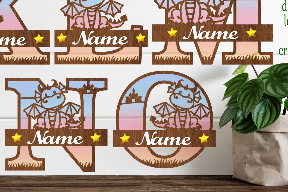 Intra απο ξύλο plywood  Χρώμα wenge 3mm-4mm πάχος - Σημάδια ονόματος δέσμης γραμμάτων μονογράμματος δράκου Δίασταση 30x20 cm INTRAFABR-38488246