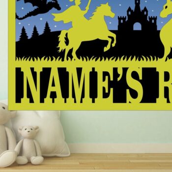 Intra απο ξύλο plywood  Χρώμα wenge 3mm-4mm πάχος - Σημάδι ονόματος σκηνής δράκου λέιζερ 3 επιπέδων Δίασταση 30x20 cm INTRAFABR-80363141 - Image 1