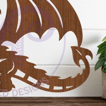 Intra απο ξύλο plywood  Χρώμα wenge 3mm-4mm πάχος - Επιγραφή Dragon Wall Art, . Διάνυσμα Δίασταση 40x50 cm INTRAFABR-47715030 - Image 1