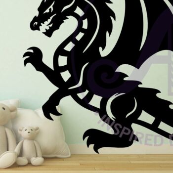 Intra απο ξύλο plywood  Χρώμα wenge 3mm-4mm πάχος - Επιγραφή Dragon Wall Art, . Διάνυσμα Δίασταση 40x50 cm INTRAFABR-47715030 - Image 2