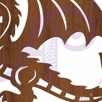 Intra απο ξύλο plywood  Χρώμα wenge 3mm-4mm πάχος - Επιγραφή Dragon Wall Art, . Διάνυσμα Δίασταση 40x50 cm INTRAFABR-47715030 - Image 3