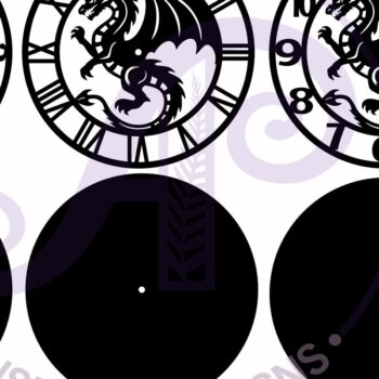 Intra απο ξύλο plywood Χρώμα wenge 3mm-4mm πάχος - Dragon Wall Clock Files , Δίασταση 30x20 cm INTRAFABR-49498660 - Image 5