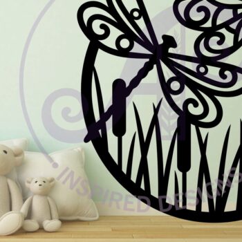 Intra απο ξύλο plywood  Χρώμα wenge 3mm-4mm πάχος - Επιγραφή τοίχου Dragonflies, . Δίασταση 40x50 cm INTRAFABR-51031202 - Image 2