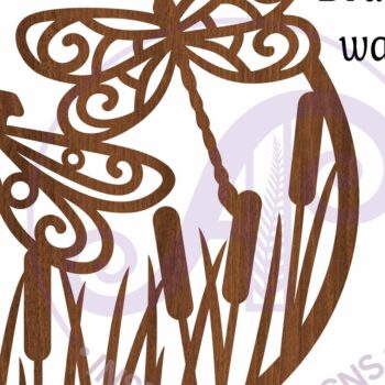 Intra απο ξύλο plywood  Χρώμα wenge 3mm-4mm πάχος - Επιγραφή τοίχου Dragonflies, . Δίασταση 40x50 cm INTRAFABR-51031202 - Image 3