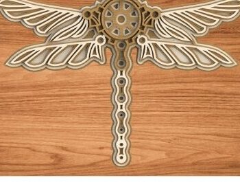 Intra απο ξύλο plywood Χρώμα wenge 3mm-4mm πάχος - Dragonfly Δίασταση 18x13 cm INTRAFABR-45487220 - Image 1