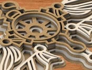 Intra απο ξύλο plywood Χρώμα wenge 3mm-4mm πάχος - Dragonfly Δίασταση 18x13 cm INTRAFABR-45487220 - Image 3