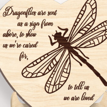 Intra απο ξύλο plywood Χρώμα wenge 3mm-4mm πάχος - Το Dragonfly αποστέλλεται ως επιγραφική διακόσμηση Δίασταση 20x20 cm INTRAFABR-102516087 - Image 1