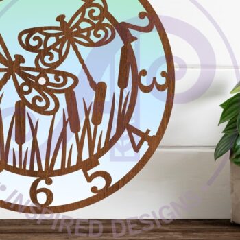 Intra απο ξύλο plywood Χρώμα wenge 3mm-4mm πάχος - Dragonfly Clock Files, Δίασταση 30x20 cm INTRAFABR-40540794 - Image 1