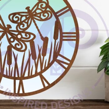 Intra απο ξύλο plywood Χρώμα wenge 3mm-4mm πάχος - Dragonfly Clock Files, Δίασταση 30x20 cm INTRAFABR-40540794 - Image 2