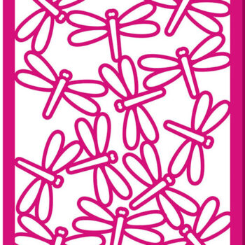 Intra απο ξύλο plywood  Χρώμα wenge 3mm-4mm πάχος - αποκοπής Card Dragonfly Days Δίασταση 7x5 cm INTRAFABR-48841457 - Image 1