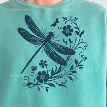 Intra απο ξύλο plywood Χρώμα wenge 3mm-4mm πάχος - Dragonfly Flowers , Dragonfly Vector Δίασταση 40x50 cm INTRAFABR-38049664 - Image 3