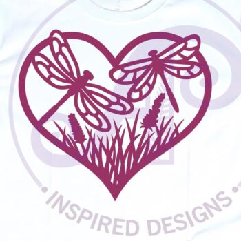 Intra απο ξύλο plywood  Χρώμα wenge 3mm-4mm πάχος - Επιτοίχια επιγραφή Dragonfly Heart, . Δίασταση 20x20 cm INTRAFABR-111112972 - Image 3