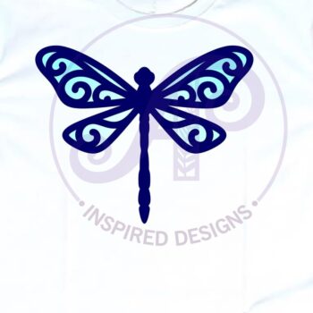 Intra απο ξύλο plywood Χρώμα wenge 3mm-4mm πάχος - Dragonfly δύο επιπέδων κοπής με λέιζερ Δίασταση 30x20 cm INTRAFABR-111199781 - Image 3