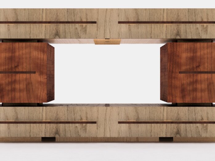 Intra απο ξύλο plywood  Χρώμα wenge 3mm-4mm πάχος - Υπερκατασκευή Τραπέζιου Σχεδίου με Συρτάρι Δίασταση 30x20 cm INTRAFABR-111273025