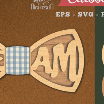 Intra απο ξύλο plywood  Χρώμα wenge 3mm-4mm πάχος - Dream Bowtie Δίασταση 20x20 cm INTRAFABR-111272817 - Image 1