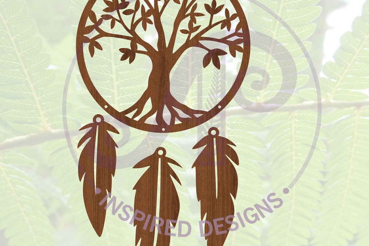 Intra απο ξύλο plywood  Χρώμα wenge 3mm-4mm πάχος - Dreamcatcher Design 10 Δίασταση 30x20 cm INTRAFABR-77312291