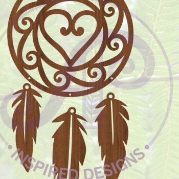 Intra απο ξύλο plywood  Χρώμα wenge 3mm-4mm πάχος - Dreamcatcher Design 7 Δίασταση 30x20 cm INTRAFABR-19087374 - Image 1