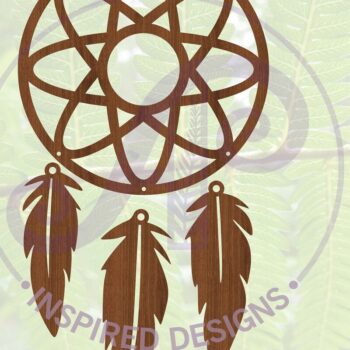 Intra απο ξύλο plywood Χρώμα wenge 3mm-4mm πάχος - Dreamcatcher Design 8 Δίασταση 30x20 cm INTRAFABR-38759574 - Image 1