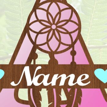 Intra απο ξύλο plywood  Χρώμα wenge 3mm-4mm πάχος - Ονειροπαγίδα Monogram Letter a Cut Δίασταση 20x20 cm INTRAFABR-38972377 - Image 3