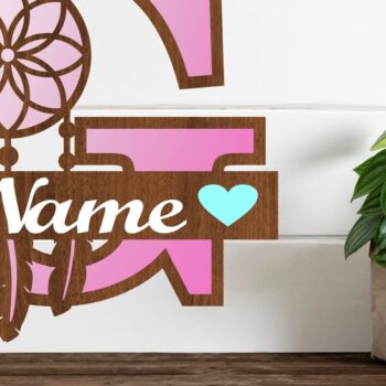 Intra απο ξύλο plywood  Χρώμα wenge 3mm-4mm πάχος - Ονειροπαγίδα Monogram Letter G Cut Δίασταση 20x20 cm INTRAFABR-106427176 - Image 1