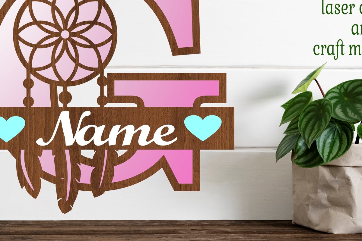 Intra απο ξύλο plywood  Χρώμα wenge 3mm-4mm πάχος - Ονειροπαγίδα Monogram Letter G Cut Δίασταση 20x20 cm INTRAFABR-106427176