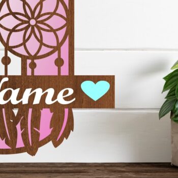 Intra απο ξύλο plywood Χρώμα wenge 3mm-4mm πάχος - Ονειροπαγίδα Monogram Letter J Cut Δίασταση 20x20 cm INTRAFABR-81262229 - Image 1