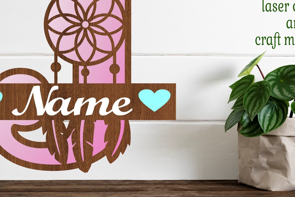 Intra απο ξύλο plywood  Χρώμα wenge 3mm-4mm πάχος - Ονειροπαγίδα Monogram Letter J Cut Δίασταση 20x20 cm INTRAFABR-81262229