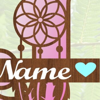 Intra απο ξύλο plywood Χρώμα wenge 3mm-4mm πάχος - Ονειροπαγίδα Monogram Letter J Cut Δίασταση 20x20 cm INTRAFABR-81262229 - Image 3