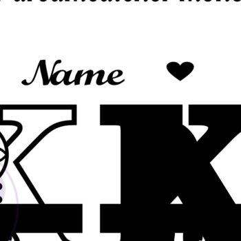 Intra απο ξύλο plywood Χρώμα wenge 3mm-4mm πάχος - Ονειροπαγίδα Monogram Letter K Cut Δίασταση 20x20 cm INTRAFABR-81262216 - Image 2