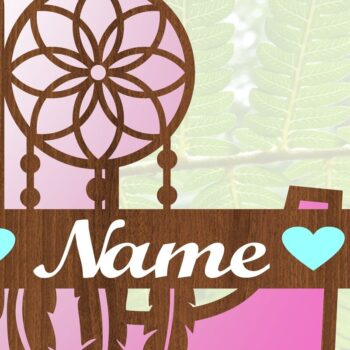 Intra απο ξύλο plywood Χρώμα wenge 3mm-4mm πάχος - Ονειροπαγίδα Monogram Letter L Cut Δίασταση 20x20 cm INTRAFABR-40933704 - Image 3