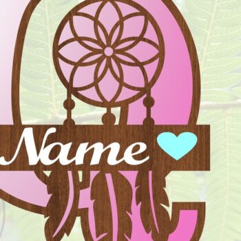 Intra απο ξύλο plywood Χρώμα wenge 3mm-4mm πάχος - Ονειροπαγίδα Monogram Letter Q Cut Δίασταση 20x20 cm INTRAFABR-109679344 - Image 3