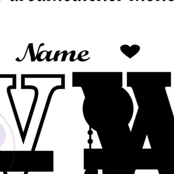 Intra απο ξύλο plywood Χρώμα wenge 3mm-4mm πάχος - Ονειροπαγίδα Monogram Letter W Cut Δίασταση 20x20 cm INTRAFABR-108443968 - Image 2