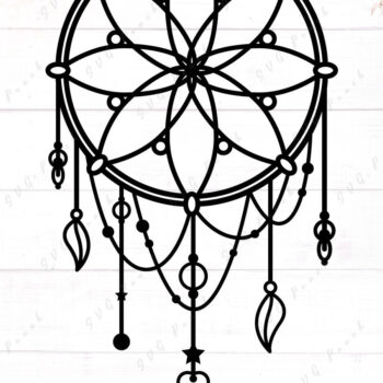 Intra απο ξύλο plywood Χρώμα wenge 3mm-4mm πάχος - Dreamcatcher , Boho Δίασταση 30x20 cm INTRAFABR-110186347 - Image 1