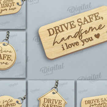 Intra απο ξύλο plywood Χρώμα wenge 3mm-4mm πάχος - Πακέτο κοπής με λέιζερ μπρελόκ με πρόγραμμα οδήγησης Δίασταση 4x4 cm INTRAFABR-110186331 - Image 1