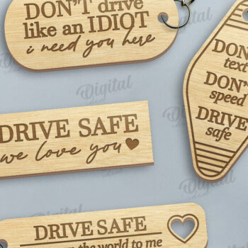 Intra απο ξύλο plywood Χρώμα wenge 3mm-4mm πάχος - Driver Keychains Set Δίασταση 4x4 cm INTRAFABR-47525096 - Image 1