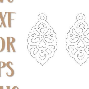 Intra απο ξύλο plywood Χρώμα wenge 3mm-4mm πάχος - Drop Earrings , Σκουλαρίκια με . Δίασταση 3x3 cm INTRAFABR-106803685 - Image 2