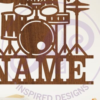 Intra απο ξύλο plywood  Χρώμα wenge 3mm-4mm πάχος - Σήμα ονόματος Drum Kit Δίασταση 30x20 cm INTRAFABR-106750728 - Image 2