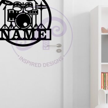 Intra απο ξύλο plywood  Χρώμα wenge 3mm-4mm πάχος - Κιτ τυμπάνων με όνομα επιτοίχιο σημάδι Δίασταση 30x20 cm INTRAFABR-106750735 - Image 5