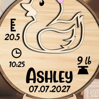 Intra απο ξύλο plywood Χρώμα wenge 3mm-4mm πάχος - Duck Baby Ανακοίνωση Round Board Δίασταση 30x20 cm INTRAFABR-106750773 - Image 3