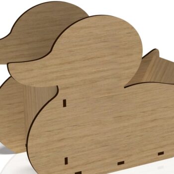 Intra απο ξύλο plywood Χρώμα wenge 3mm-4mm πάχος - Duck Box, Animal Box, File Δίασταση 20x20 cm INTRAFABR-106750705 - Image 1